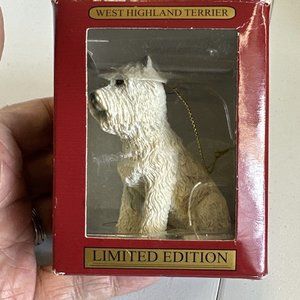 ACA AMERICAN CANINE ASSOC WEST HIGHLAND TERRIER ORNAMENT LTD ED WHITE 3"open Box